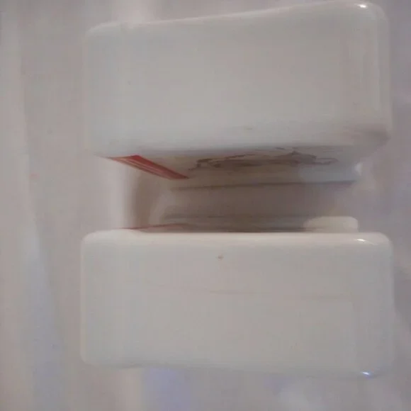 Vintage art deco white red ceramic Salt & Pepper - Picture 4 of 8